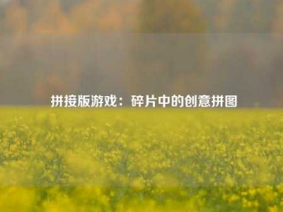  拼接版游戏：碎片中的创意拼图